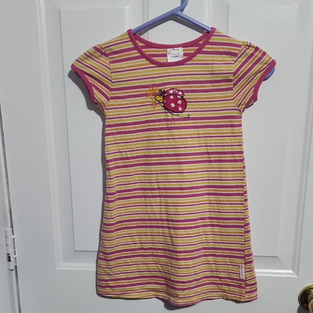 Healthtex Pink and Yellow Striped Dress